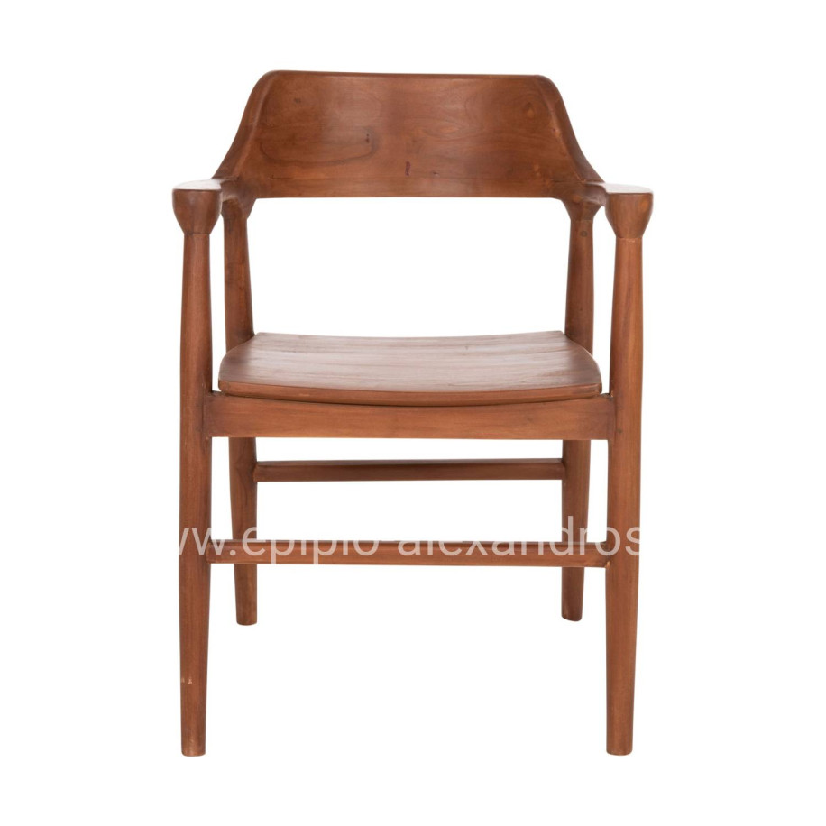 ΠΟΛΥΘΡΟΝΑ ΤΡΑΠΕΖΑΡΙΑΣ NIONI HM9476.01 ΞΥΛΟ ΤΕΑΚ-ΚΑΡΥΔΙ ΧΡΩΜΑ 57x53x77Yεκ.