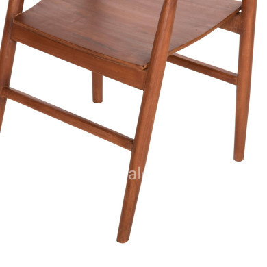 ΠΟΛΥΘΡΟΝΑ ΤΡΑΠΕΖΑΡΙΑΣ NIONI HM9476.01 ΞΥΛΟ ΤΕΑΚ-ΚΑΡΥΔΙ ΧΡΩΜΑ 57x53x77Yεκ.