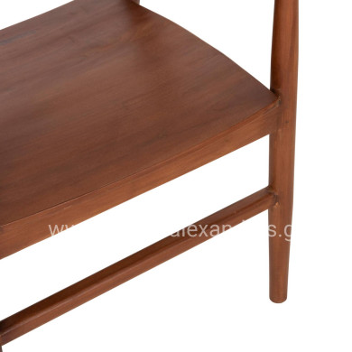 ΠΟΛΥΘΡΟΝΑ ΤΡΑΠΕΖΑΡΙΑΣ NIONI HM9476.01 ΞΥΛΟ ΤΕΑΚ-ΚΑΡΥΔΙ ΧΡΩΜΑ 57x53x77Yεκ.