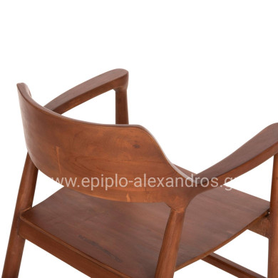 ΠΟΛΥΘΡΟΝΑ ΤΡΑΠΕΖΑΡΙΑΣ NIONI HM9476.01 ΞΥΛΟ ΤΕΑΚ-ΚΑΡΥΔΙ ΧΡΩΜΑ 57x53x77Yεκ.