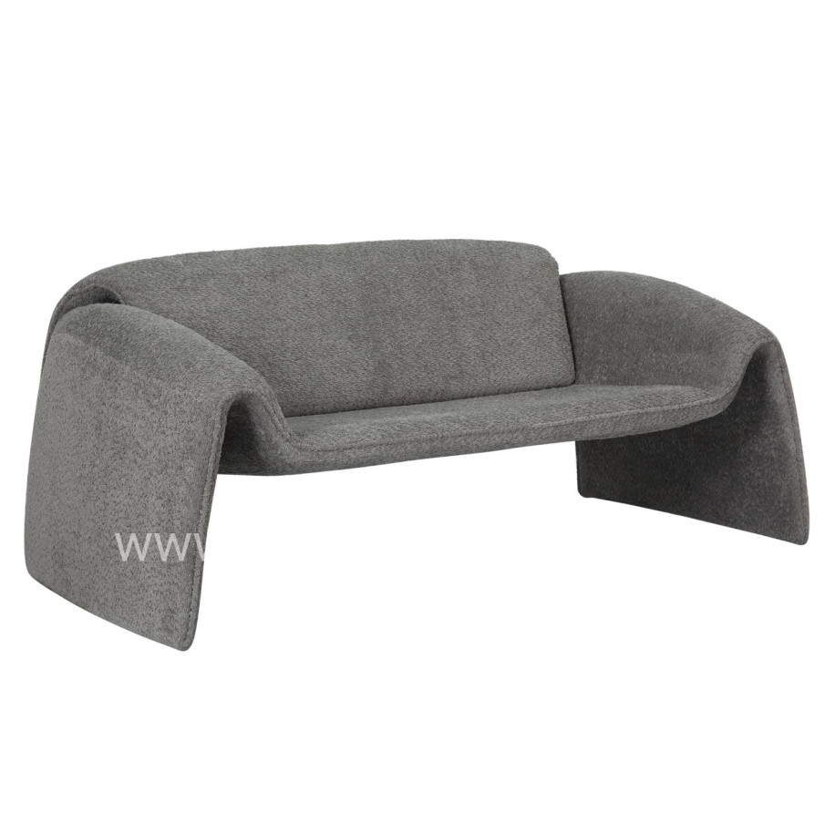 ΚΑΝΑΠΕΣ ΔΙΘΕΣΙΟΣ LAFORGE HM9680.01 ΜΕΤΑΛΛΙΚΟΣ ΣΚΕΛΕΤΟΣ-ΓΚΡΙ ΜΠΟΥΚΛΕ ΥΦΑΣΜΑ 160x80x63Υεκ.