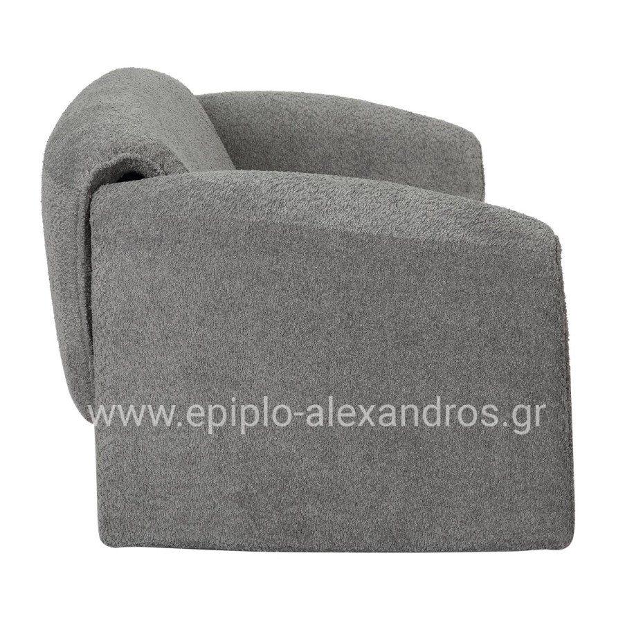 SOFA 2-SEATER LAFORGE HM9680.01 METAL FRAME-GREY BOUCLE FABRIC 160x80x63Hcm.