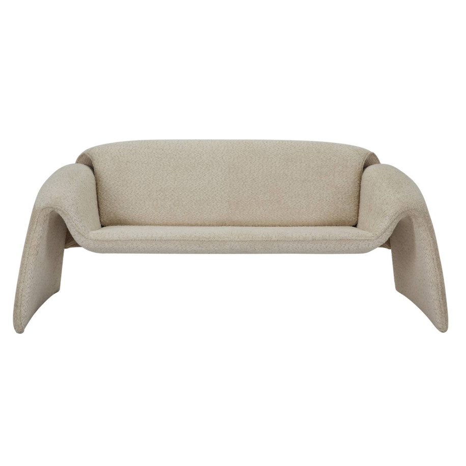 SOFA 2-SEATER LAFORGE HM9680.03 METAL FRAME-BEIGE BOUCLE FABRIC 160x80x63Hcm.