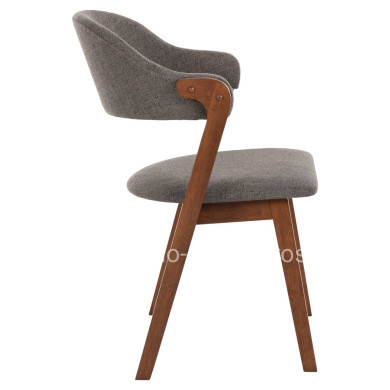 ΚΑΡΕΚΛΑ RIDER HM9734.01 RUBBERWOOD ΣΕ ΚΑΡΥΔΙ-ΥΦΑΣΜΑ ΓΚΡΙ 59x59x83Yεκ.