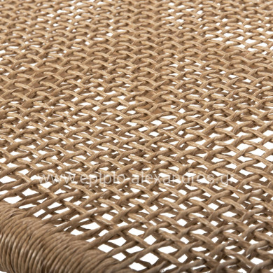 COFFEE TABLE LONDER HM5985 TEAK WOOD-SYNTHETIC RATTAN-NATURAL 119x79.5x41Hm.