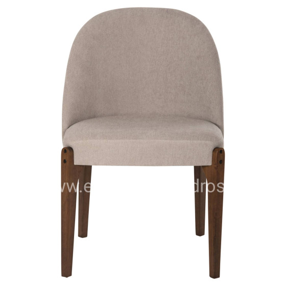 ΚΑΡΕΚΛΑ ΤΡΑΠΕΖΑΡΙΑΣ RAMMER HM9744.02 RUBBERWOOD ΣΕ ΚΑΡΥΔΙ-ΕΚΡΟΥ ΥΦΑΣΜΑ 57x55x86Υεκ.