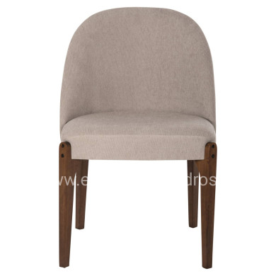 ΚΑΡΕΚΛΑ ΤΡΑΠΕΖΑΡΙΑΣ RAMMER HM9744.02 RUBBERWOOD ΣΕ ΚΑΡΥΔΙ-ΕΚΡΟΥ ΥΦΑΣΜΑ 57x55x86Υεκ.