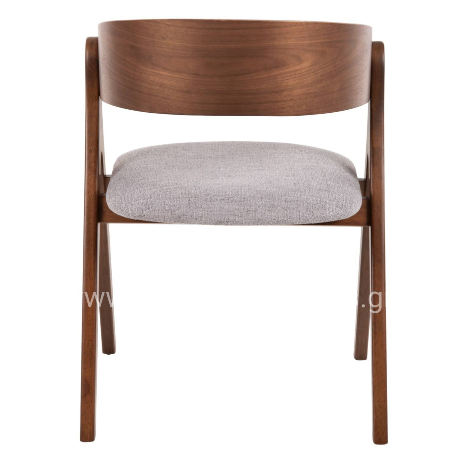 ΚΑΡΕΚΛΑ NEKKER HM9739.02 RUBBERWOOD ΣΕ ΚΑΡΥΔΙ-ΓΚΡΙ ΥΦΑΣΜΑ ΚΑΘΙΣΜΑ 56x55x78Yεκ.