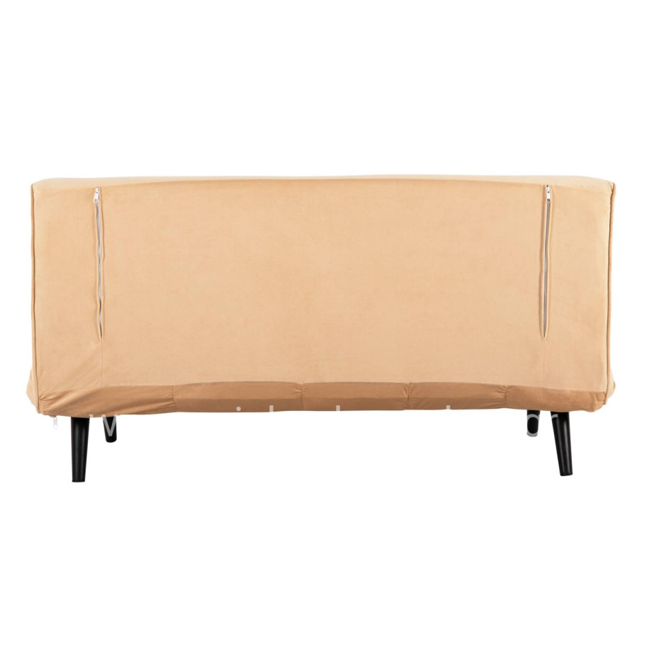 SOFABED FOR 2 PEOPLE ASMA HM3077.17 VELVET IN BEIGE COLOR 140x80x77Hcm.