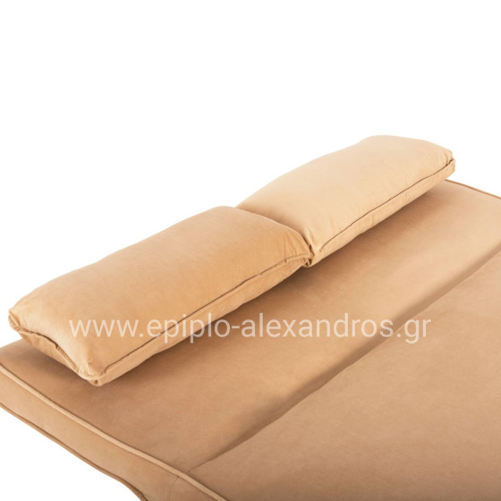 ΚΑΝΑΠΕΣ ΚΡΕΒΑΤΙ 2 ΑΤΟΜΩΝ ASMA HM3077.17 ΜΕ ΒΕΛΟΥΔΟ ΜΠΕΖ 140x80x77Yεκ.