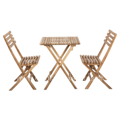 DINING SET OUTDOOR 3PCS KENDYR HM9907 SOLID TEAK WOOD-NATURAL 46x50x88,5H