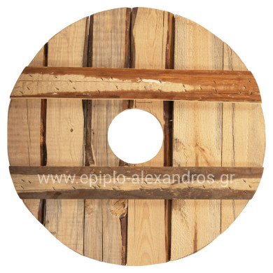 ΤΡΑΠΕΖΑΚΙ ΟΜΠΡΕΛΑΣ Φ40 ΞΥΛΟ ΠΕΥΚΟΥ ΜΕ ΥΠΟΣΤΗΡΙΓΜΑΤΑ HM6108