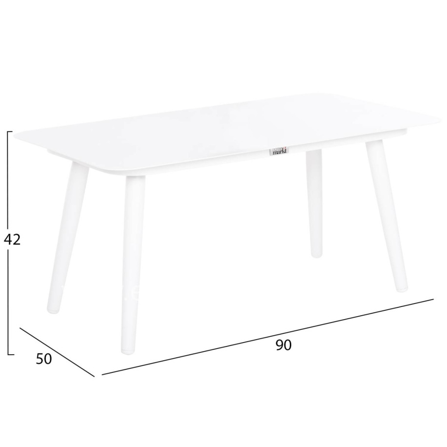 OUTDOOR LOUNGE 4PCS SET FREJA HM6057.01 ALUMINUM IN WHITE-PE RATTAN IN BEIGE-ANTHRACITE CUSHIONS