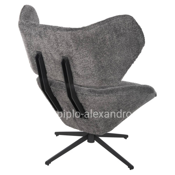 ΠΟΛΥΘΡΟΝΑ ΠΕΡΙΣΤΡΕΦΟΜΕΝΗ BRYLL HM9597.01 ΓΚΡΙ ΜΠΟΥΚΛΕ-ΜΑΥΡΗ ΒΑΣΗ 86x90x97Υεκ.