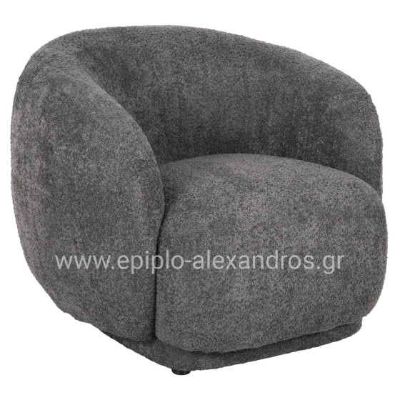 ΠΟΛΥΘΡΟΝΑ KARPEN HM9600.01 ΓΚΡΙ ΜΠΟΥΚΛΕ ΥΦΑΣΜΑ 93x87x78Υ εκ.