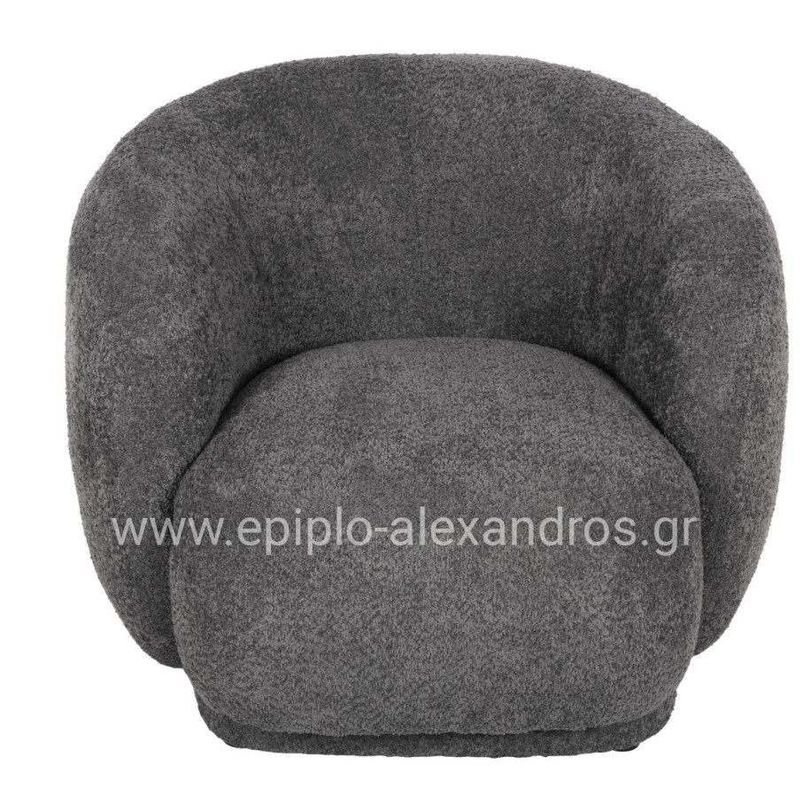 ΠΟΛΥΘΡΟΝΑ KARPEN HM9600.01 ΓΚΡΙ ΜΠΟΥΚΛΕ ΥΦΑΣΜΑ  93x87x78Υ εκ.