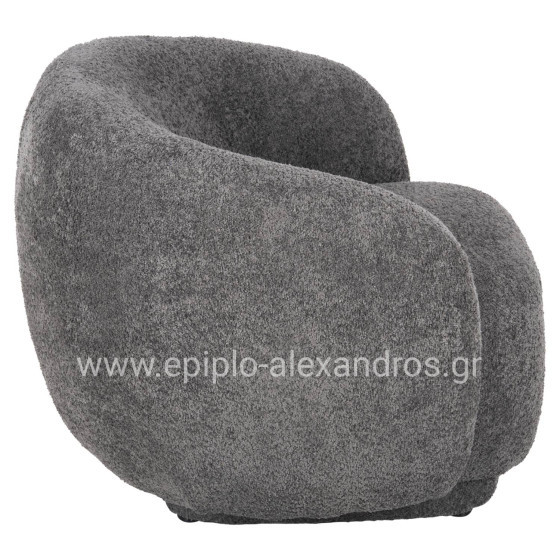 ΠΟΛΥΘΡΟΝΑ KARPEN HM9600.01 ΓΚΡΙ ΜΠΟΥΚΛΕ ΥΦΑΣΜΑ  93x87x78Υ εκ.