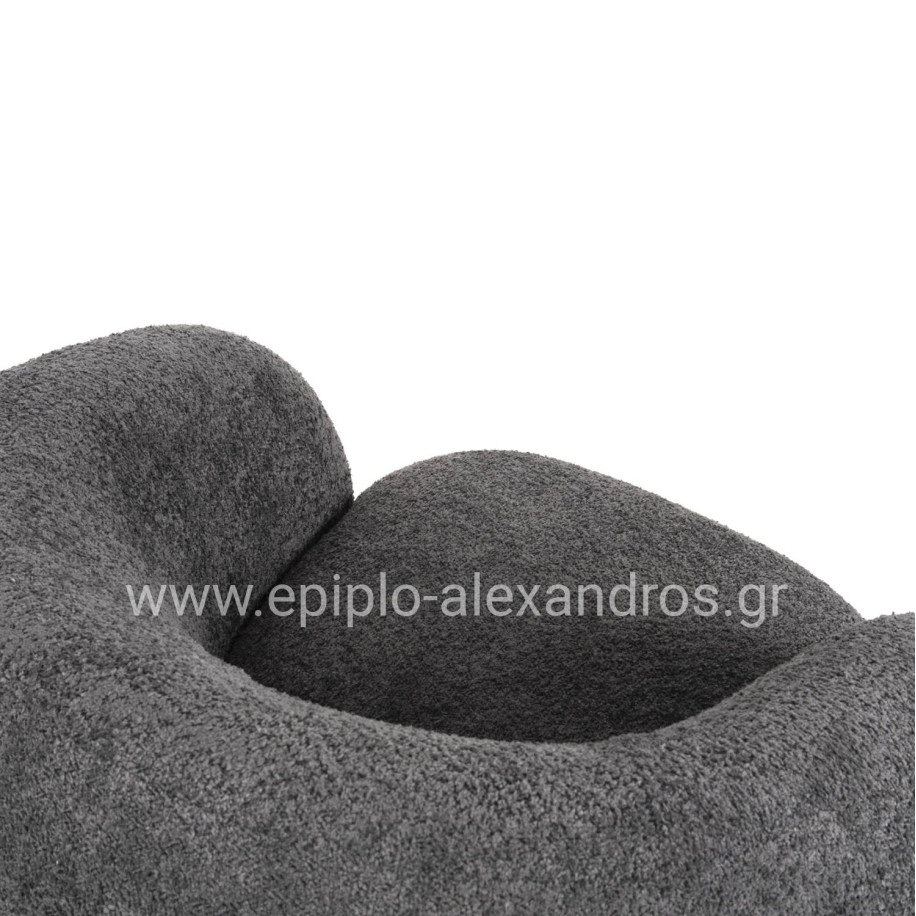 ΠΟΛΥΘΡΟΝΑ KARPEN HM9600.01 ΓΚΡΙ ΜΠΟΥΚΛΕ ΥΦΑΣΜΑ  93x87x78Υ εκ.