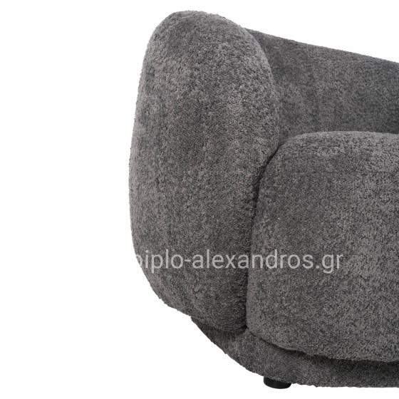 ΠΟΛΥΘΡΟΝΑ KARPEN HM9600.01 ΓΚΡΙ ΜΠΟΥΚΛΕ ΥΦΑΣΜΑ  93x87x78Υ εκ.