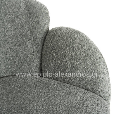 ARMCHAIR HARNIS HM9603.05 PISTACHIO GREEN BOUCLE-BLACK METAL BASE 59.5x64x77Hcm.