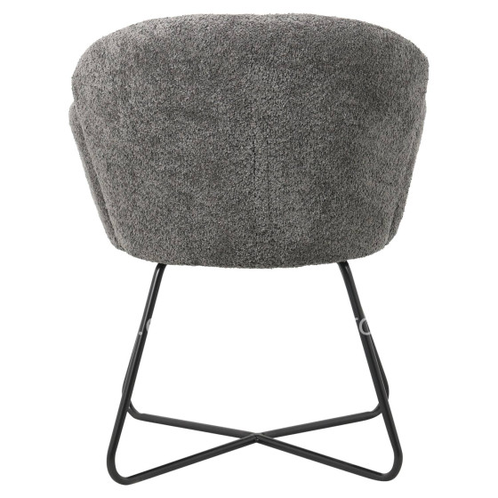 ΠΟΛΥΘΡΟΝΑ HARNIS HM9603.01 ΓΚΡΙ ΜΠΟΥΚΛΕ-ΜΑΥΡΑ ΜΕΤΑΛ.ΠΟΔΙΑ ΧΙΑΣΤΙ 59,5x64x77Υεκ