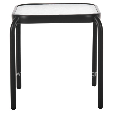 ΤΡΑΠΕΖΑΚΙ ΒΟΗΘΗΤΙΚΟ ΕΞ.ΧΩΡΟΥ ΤΕΤΡΑΓΩΝΟ DIDO HM5975.01 ΑΝΘΡΑΚΙ ΜΕΤΑΛΛΟ-ΓΥΑΛΙ 41x41x43Υεκ