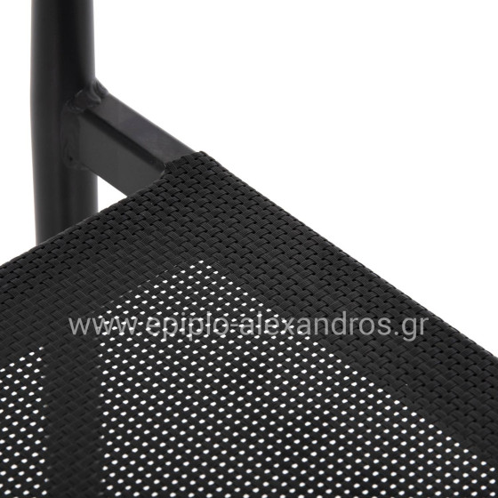 ΠΟΛΥΘΡΟΝΑ SERLY HM6052.02 ΑΛΟΥΜΙΝΙΟ ΜΑΥΡΟ-TEXTILENE ΜΑΥΡΟ 56x61x74,5Yεκ