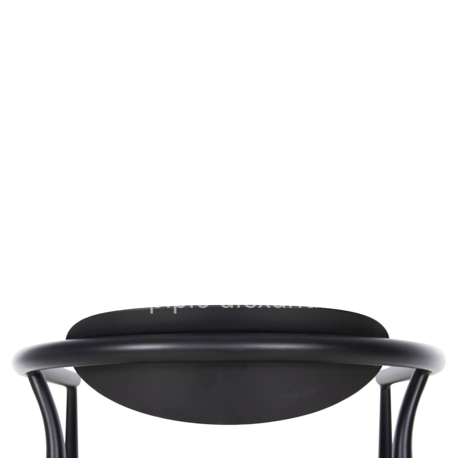 ARMCHAIR SERLY HM6052.02 BLACK ALUMINUM-BLACK TEXTILENE 56x61x74,5Hcm.