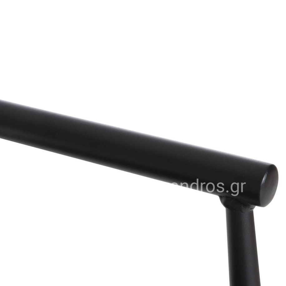 ARMCHAIR SERLY HM6052.02 BLACK ALUMINUM-BLACK TEXTILENE 56x61x74,5Hcm.