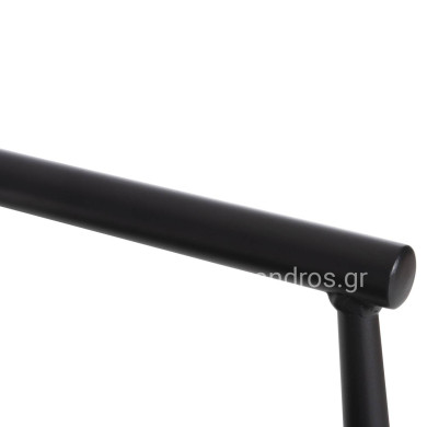 ARMCHAIR SERLY HM6052.02 BLACK ALUMINUM-BLACK TEXTILENE 56x61x74,5Hcm.