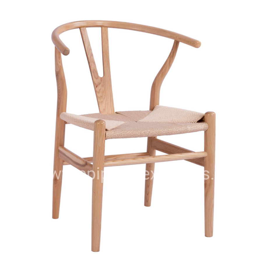 DINING CHAIR BRAVE HM8695.11 BEECH WOOD IN NATURAL-ROPE IN NATURAL 54.5x53x75Hcm