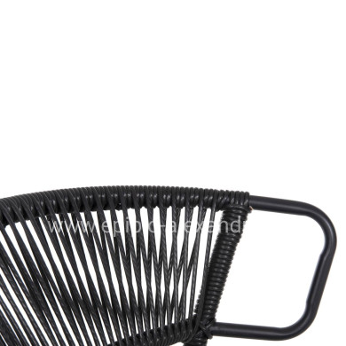 CHAIR SUKI HM6053.02 METAL AND SYNTHETIC RATTAN IN BLACK COLOR 54x62x80Hcm.