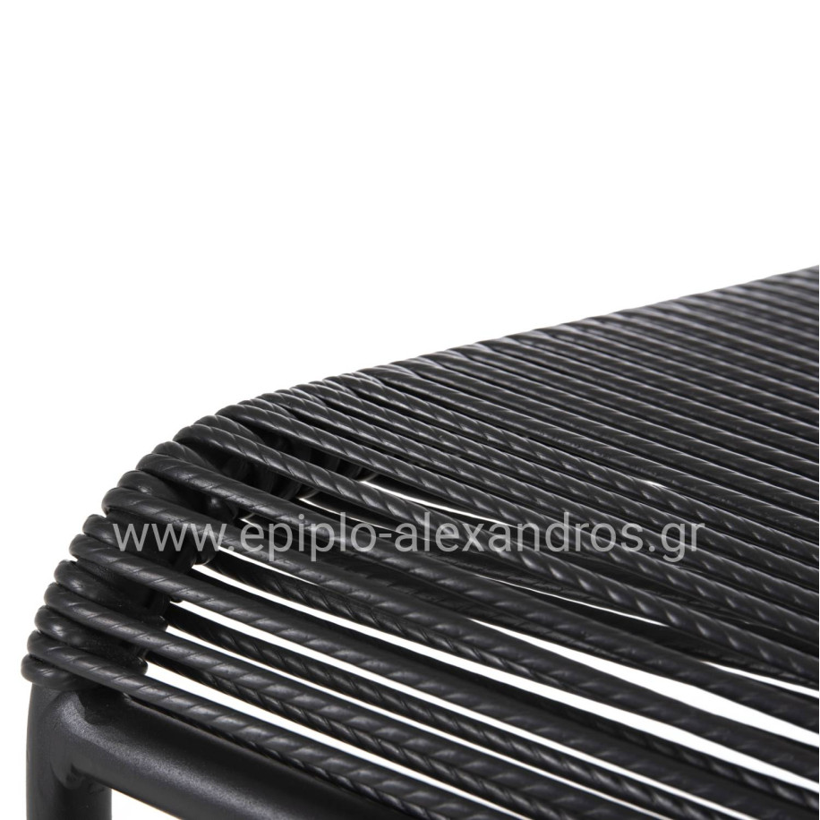 CHAIR SUKI HM6053.02 METAL AND SYNTHETIC RATTAN IN BLACK COLOR 54x62x80Hcm.