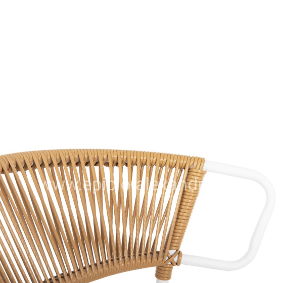 ΚΑΡΕΚΛΑ SUKI HM6053.01 ΜΕΤΑΛΛO ΛΕΥΚΟ KAI ΣΥΝΘ. RATTAN ΣΕ ΦΥΣΙΚΟ 54x62x80Υεκ