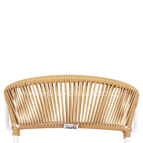 ΚΑΡΕΚΛΑ SUKI HM6053.01 ΜΕΤΑΛΛO ΛΕΥΚΟ KAI ΣΥΝΘ. RATTAN ΣΕ ΦΥΣΙΚΟ 54x62x80Υεκ