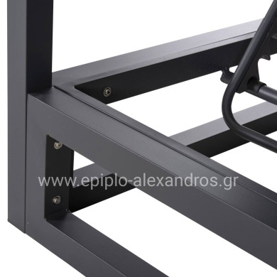 DOUBLE LOUNGE SUNBEDS IN A CUBE WITH SUNSHADES GALLANT HM6097.01 ALUMINUM IN GREY 2x2x2m