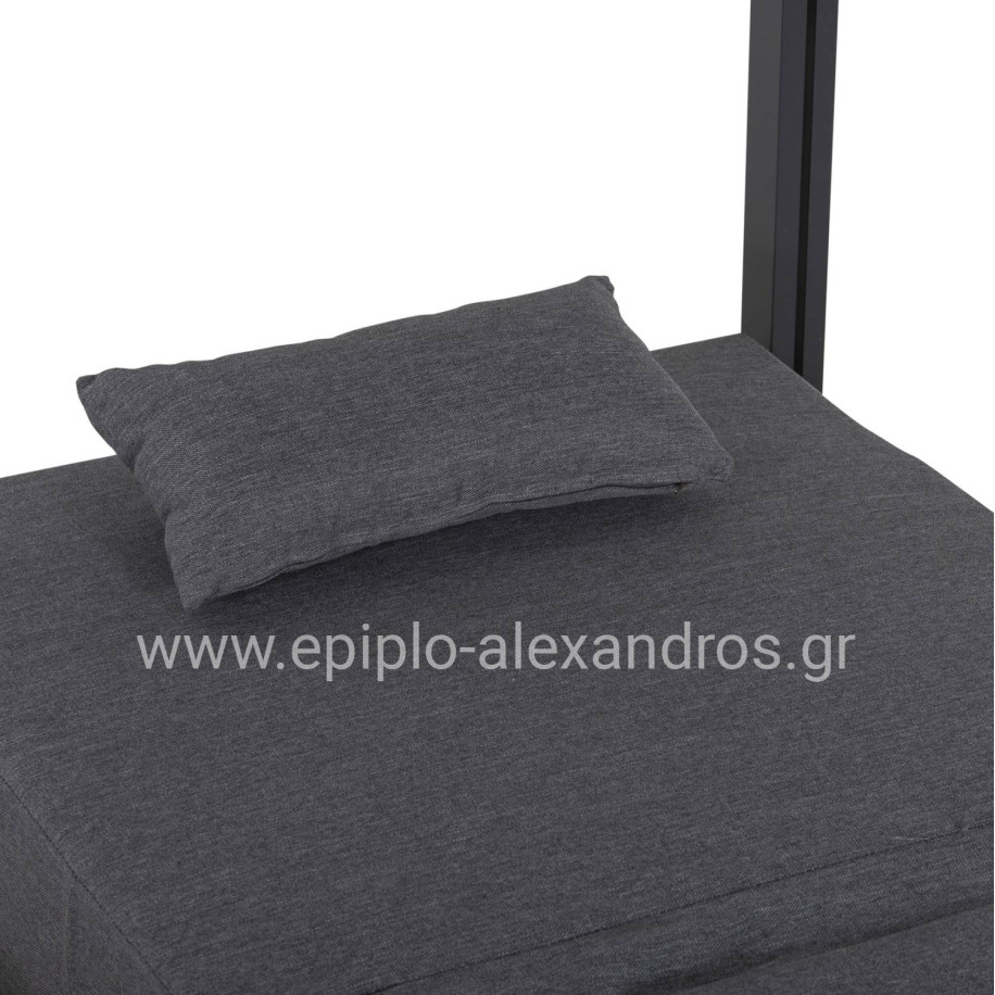 DOUBLE LOUNGE SUNBEDS IN A CUBE WITH SUNSHADES GALLANT HM6097.01 ALUMINUM IN GREY 2x2x2m