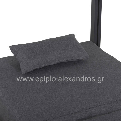 DOUBLE LOUNGE SUNBEDS IN A CUBE WITH SUNSHADES GALLANT HM6097.01 ALUMINUM IN GREY 2x2x2m