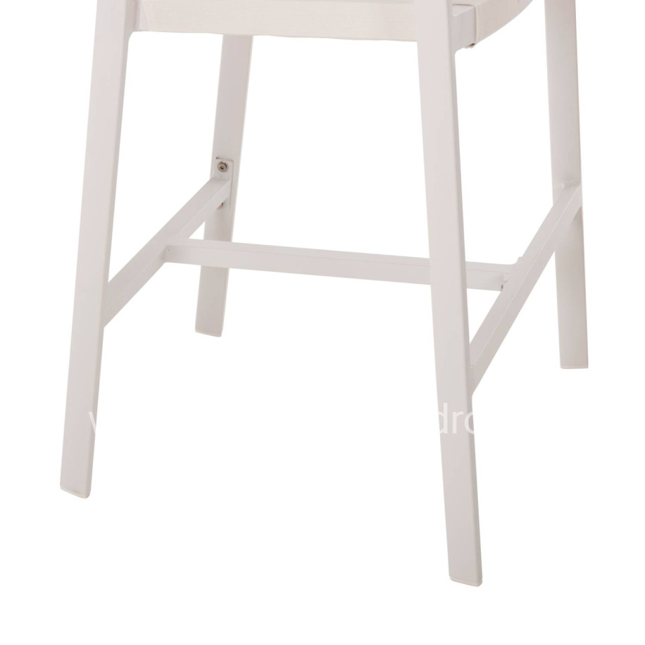 ΣΚΑΜΠΟ ΑΛΟΥΜΙΝΙΟΥ ΛΕΥΚΟ HM5892.32 ΜΕΣ. ΥΨΟΥΣ-ΜE RATTAN & TΕΧΤLINE 57x57x99,5Yεκ.