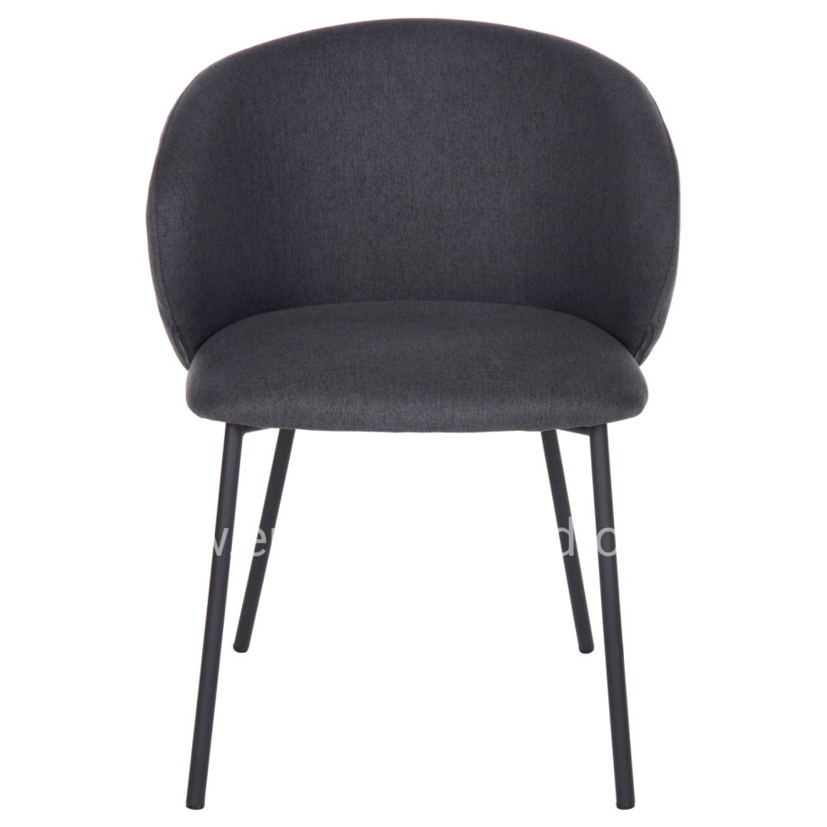 ΚΑΡΕΚΛΑ ISIAH HM9615.01 ΓΚΡΙ ΥΦΑΣΜΑ-ΜΑΥΡΑ ΜΕΤΑΛΛΙΚΑ ΠΟΔΙΑ 56x56x76Υ εκ.