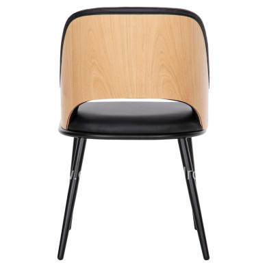 ΚΑΡΕΚΛΑ DELF HM9617.01 PU ΜΑΥΡΟ-ΜΑΥΡΑ ΜΕΤΑΛ. ΠΟΔΙΑ-ΞΥΛΙΝΗ ΠΛΑΤΗ ΦΥΣΙΚΟ 48x55x76Υεκ.