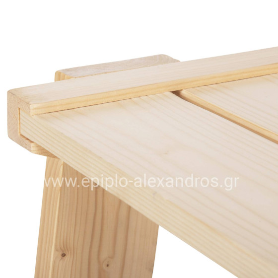 ΤΡΑΠΕΖΑΚΙ ΞΑΠΛΩΣΤΡΑΣ SKOPEL HM6114.01 ΞΥΛΟ ΠΕΥΚΟΥ ΣΕ ΦΥΣΙΚΟ 60x40x44Υεκ.