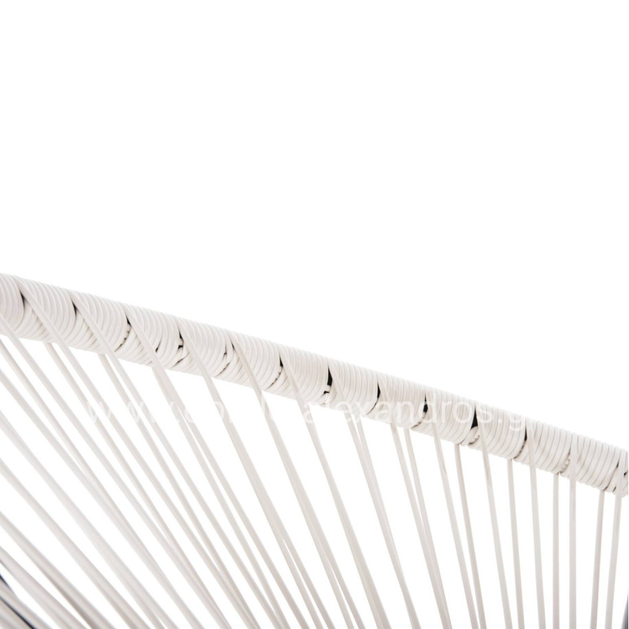 ARMCHAIR OUTDOOR NEST-TYPE ACAPULCO HM5872.12 BLACK METAL-SYNTHETIC RATTAN IN WHITE 71x72x80Hcm.