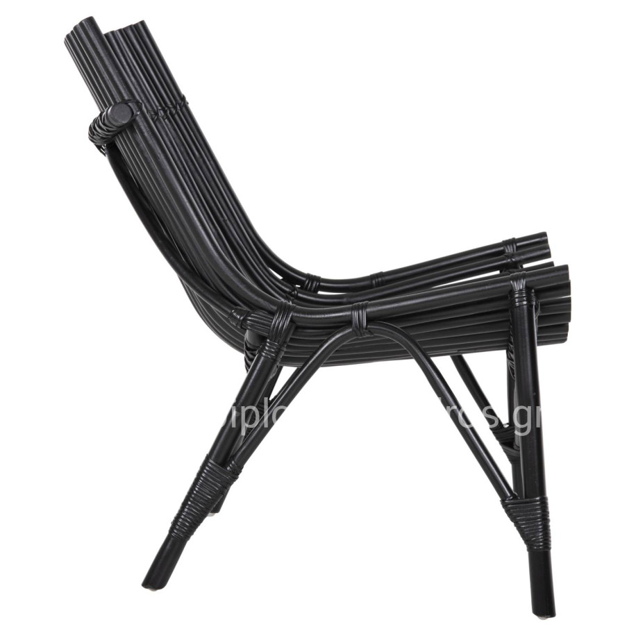 CHAIR FOR OUTDOORS CELLION HM9812.02 RATTAN POLES IN BLACK COLOR 76x72x83Hcm.