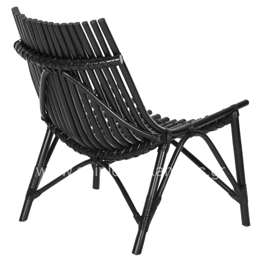 CHAIR FOR OUTDOORS CELLION HM9812.02 RATTAN POLES IN BLACK COLOR 76x72x83Hcm.