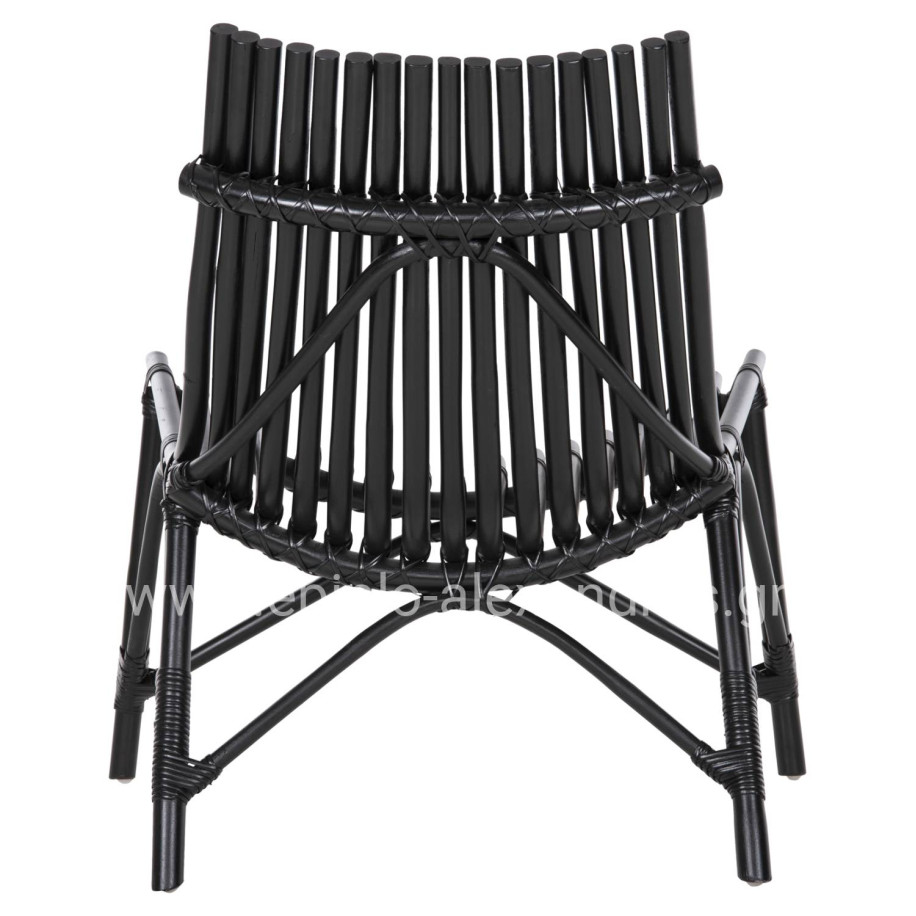 CHAIR FOR OUTDOORS CELLION HM9812.02 RATTAN POLES IN BLACK COLOR 76x72x83Hcm.