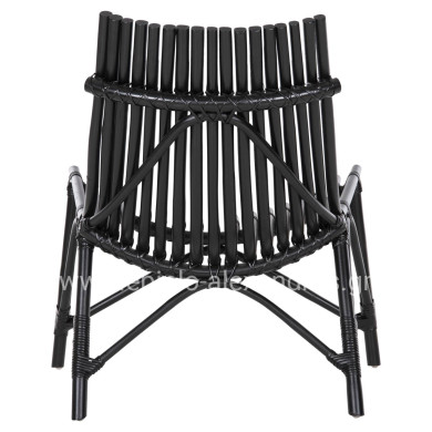 CHAIR FOR OUTDOORS CELLION HM9812.02 RATTAN POLES IN BLACK COLOR 76x72x83Hcm.