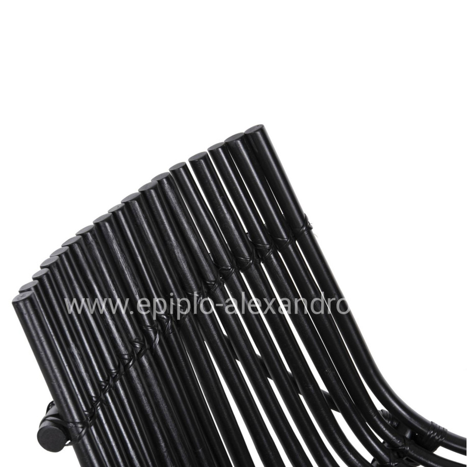 CHAIR FOR OUTDOORS CELLION HM9812.02 RATTAN POLES IN BLACK COLOR 76x72x83Hcm.