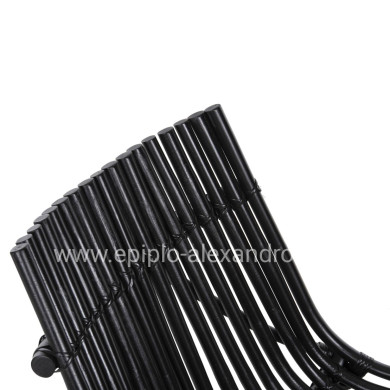 CHAIR FOR OUTDOORS CELLION HM9812.02 RATTAN POLES IN BLACK COLOR 76x72x83Hcm.