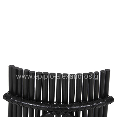 CHAIR FOR OUTDOORS CELLION HM9812.02 RATTAN POLES IN BLACK COLOR 76x72x83Hcm.